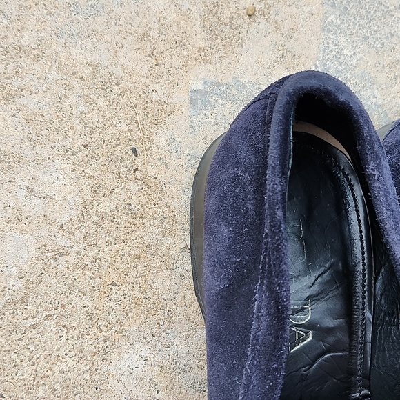 Prada Blue Suede Loafers - Picture 2 of 6